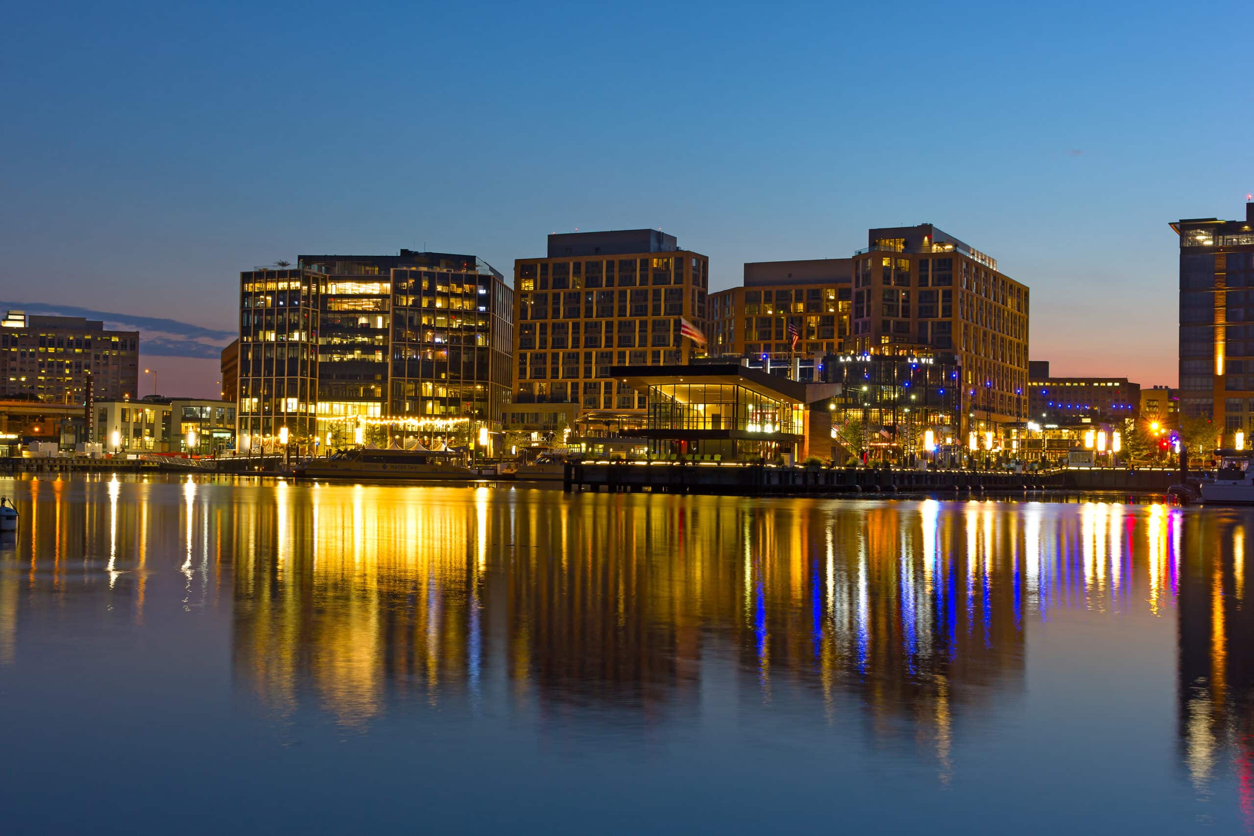 Image of the Wharf at night