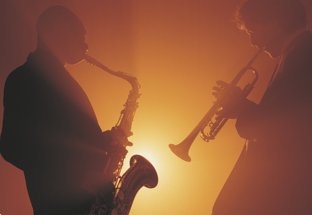 Image of two men playing jazz