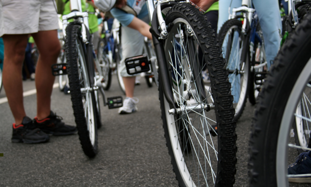 People on a bike tour